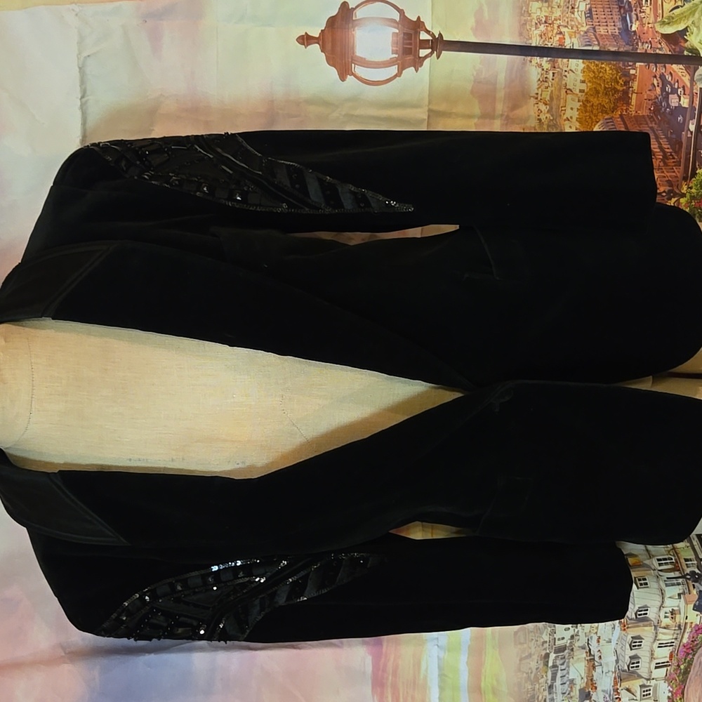 Vintage Escada Black Velvet  Blazer - Picture 1 of 16